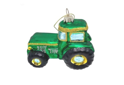 Heaven Sends Hanging Glass Green Tractor (BBQ288A)