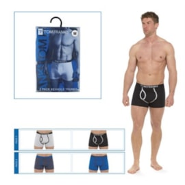 Tom Franks Mens Keyhole Boxers Asstd 2pk (BR406A)