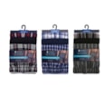 Mens 3 Pack Checked Woven Boxer Shorts (BR436)