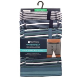 Mens 3 Pack Printed Cotton Stretch Trunks (BR437)