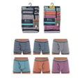 Mens 3 Pack Striped Cotton Stretch Trunks (BR463)