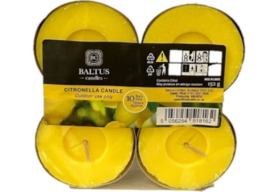 Baltus Citronella Maxi-lights 10hr burn 4pk (518162)