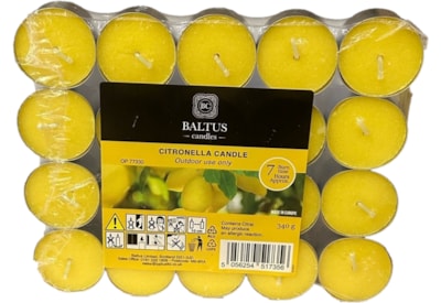 Baltus Citronella Nightlights 7hr burn 20pk (517356)