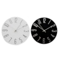 Embossed Silver No. Clock 30cm (CL3079)