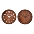 Wood Effect Clock 22cm (CL3084)