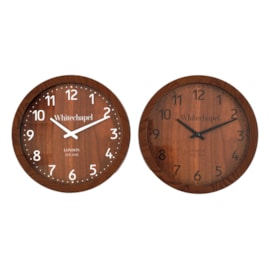 Wood Effect Clock 22cm (CL3084)