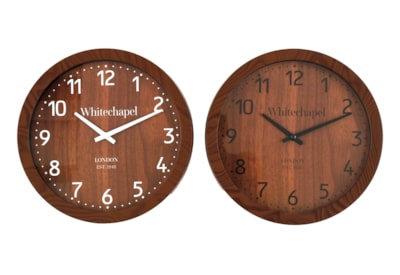 Wood Effect Clock 22cm (CL3084)