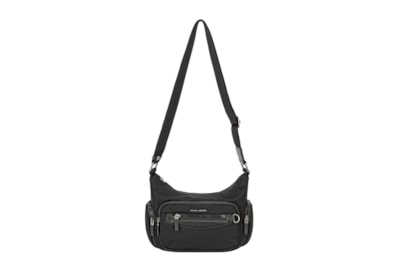 David Jones Pu Multi Pocket Shoulder Bag Black (CM7141_BLACK)