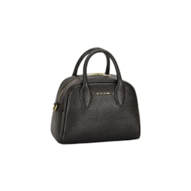 David Jones Leather Look Twin Handle Bag Black (CM7169_BLACK)