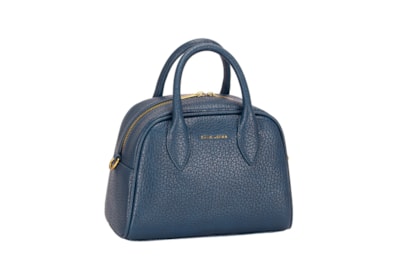 David Jones Leather Look Twin Handle Bag Blue (CM7169_BLUE)