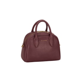 David Jones Leather Look Twin Handle Bag Bordeaux (CM7169_BORDEAUX)