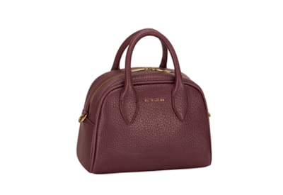 David Jones Leather Look Twin Handle Bag Bordeaux (CM7169_BORDEAUX)