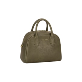 David Jones Leather Look Twin Handle Bag Khaki (CM7169_KHAKI)