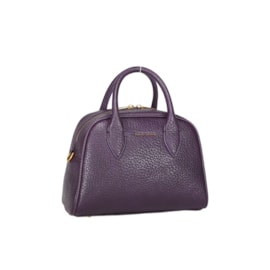 David Jones Leather Look Twin Handle Bag Dk Purple (CM7169_DKPURPLE)