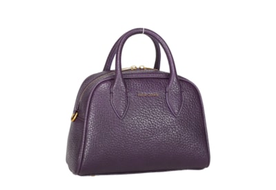 David Jones Leather Look Twin Handle Bag Dk Purple (CM7169_DKPURPLE)