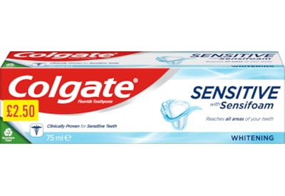 Colgate Sensitive Foam Whitening Pmp* 75ml (R001766)