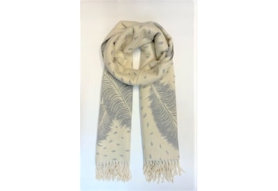 Butterfly Fashion Reversible Feather Scarf Cream