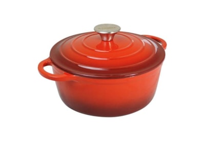 Sunnex Red Cast Iron Round Casserole 2.5ltr (CSTCA20R)