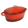 Sunnex Red Cast Iron Oval Casserole 3.5ltr (CSTOCA24R)