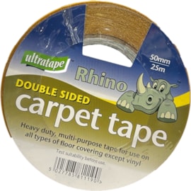 Ultratape Rhino Double Sided Carpet Tape 50mm x 25m (01345025UL)