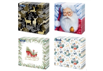 Paloma Xmas Napkins Assorted 33cm 3ply 20's