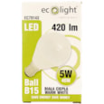 Ecolight 5w Led Frosted B15 3000k Golfball Bulb (EC79143)