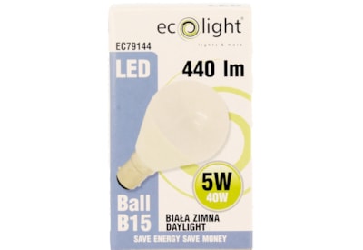 Ecolight 5w Led B15 Golf Light Bulb Frosted (EC79144)