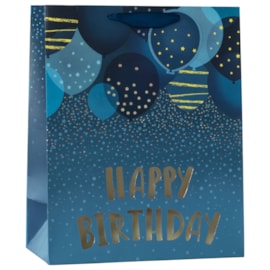 Birthday Balloons Blue Large Gift Bag (ED-442-L)