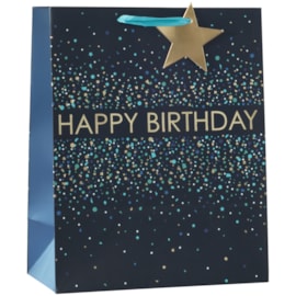 Birthday Confetti Blue Large Gift Bag (ED-446-L)