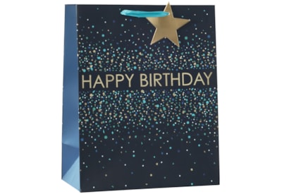 Birthday Confetti Blue Large Gift Bag (ED-446-L)