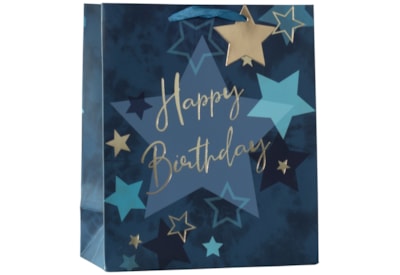 Birthday Star Blue Medium Gift Bag (ED-448-M)