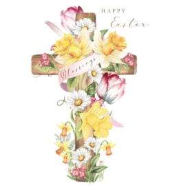 Ling Floral Cross Easter Card (EGHB0141)