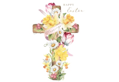 Ling Floral Cross Easter Card (EGHB0141)