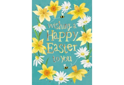 Ling Daffs & Daisies Wreath Easter Card (EIIB0146)