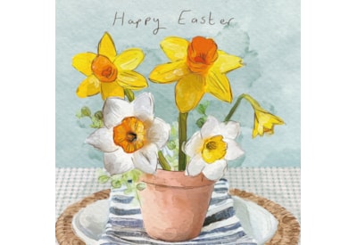 Ling Daffodils On Table Easter Card (EIIB0150)