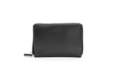 Lapella Elisia Zip Round Purse Black Med (123-1BLACK)