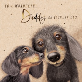 Ling Sausage Dogs Fathers Day Card (FIIB0183)