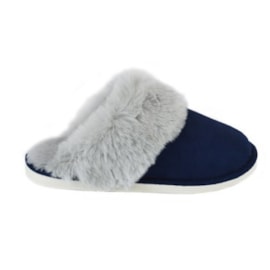 Ks Brands Ladies Super Fluffy Mules Navy (FT2320)