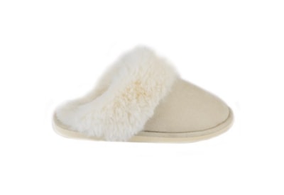 Ks Brands Ladies Super Fluffy Mules Natural (FT2322)