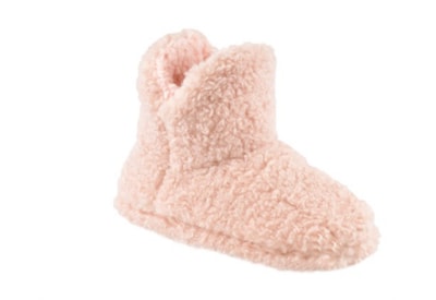 Ks Brands Ladies Teddy Fleece Bootee Pink (FT2361PK)