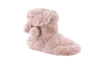 Ks Brands Ladies Super Plush Textured Bootee Pink (FT2363PK)