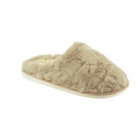 Ks Brands Ladies Super Plush Textured Mule Beige (FT2367B)