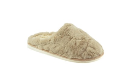 Ks Brands Ladies Super Plush Textured Mule Beige (FT2367B)