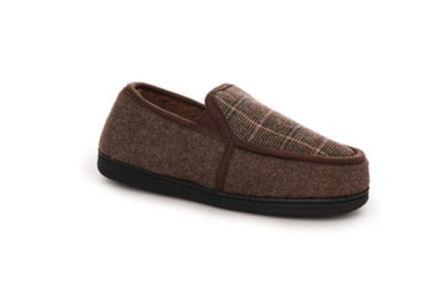 Ks Brands Mens Checked Full Slipper Brown (FT2529)