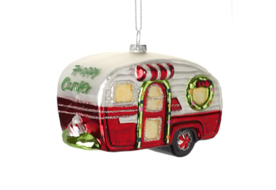 Heaven Sends Hanging Glass Happy Camper Caravan (GAC445)