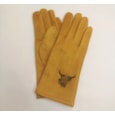 Butterfly Fashion Highland Cow Gloves Mustard