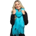 Ladies Chunky Plain Scarf Blue (GL1009)