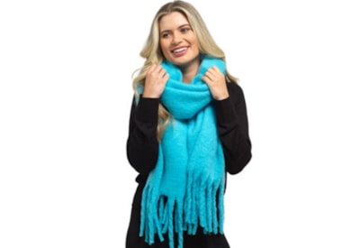 Ladies Chunky Plain Scarf Blue (GL1009)