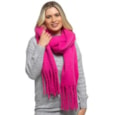 Ladies Chunky Plain Scarf Hot Pink (GL1010)