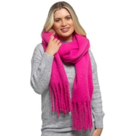 Ladies Chunky Plain Scarf Hot Pink (GL1010)